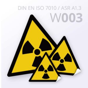 Warnzeichen-Warnung vor radioaktiven Stoffen oder ionisierender Strahlung