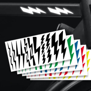 Reflektierende Aufkleber Blitze Set Sticker mehrere Farben