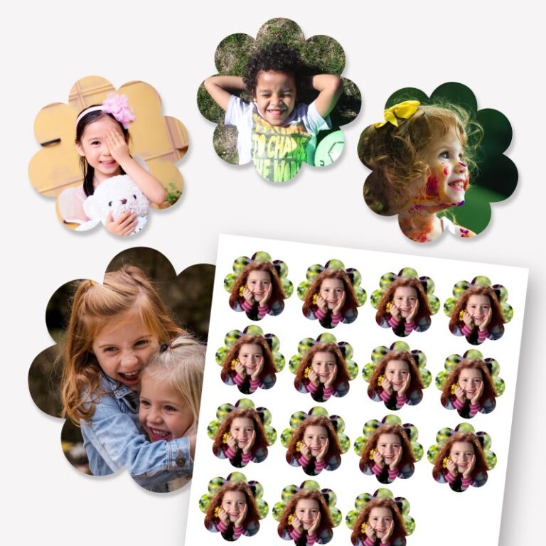 Fotosticker | Eigenes Foto hochladen | Eckig, Rund, Stern, Herz,