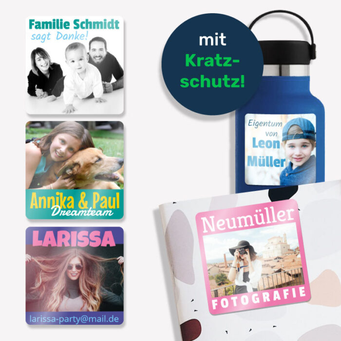 Große Fotoaufkleber mit Text, 15 Stück – Bild 3