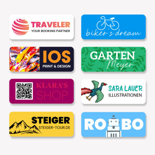 Logoaufkleber rechteckig