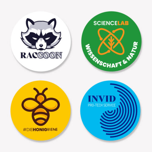 Logoaufkleber rund