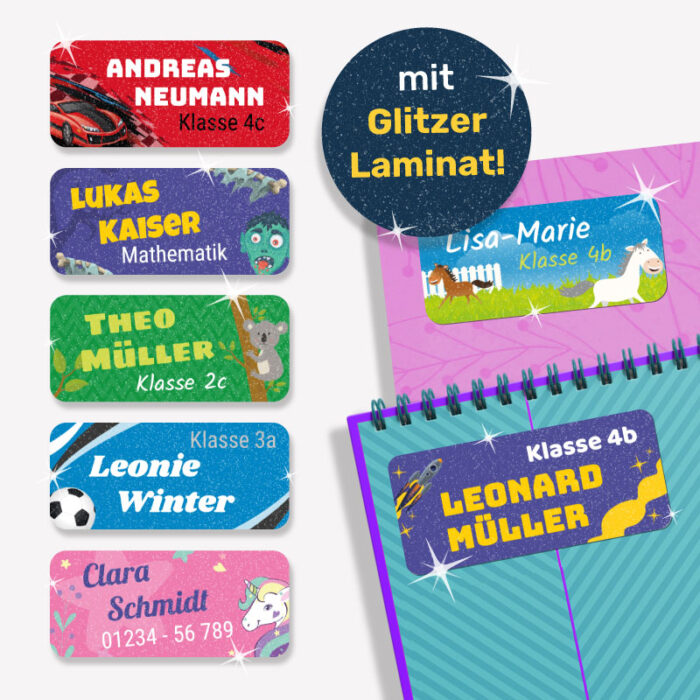 Kleine Heftaufkleber, 14 Stück – Bild 4