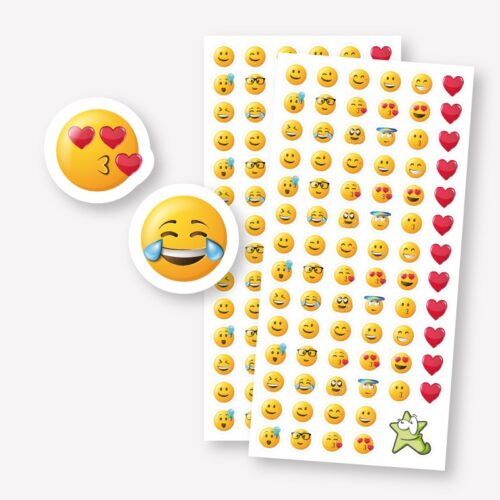 Stickerset mit Emojis, für DIY, Schule und Deko