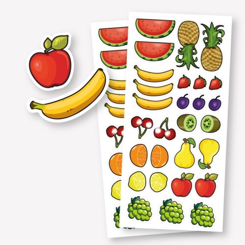 Stickerset mit Früchte-Motiven, für DIY, Schule und Deko