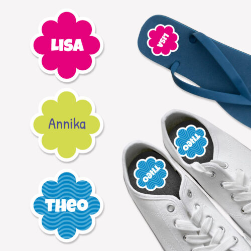 Blumen Schuhaufkleber – stylische Deko für Sneaker & Co. | Schuhsticker für individuelles Design, für Kita und Schule