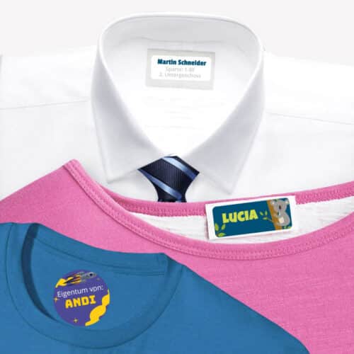 Selbstklebende Textiletiketten