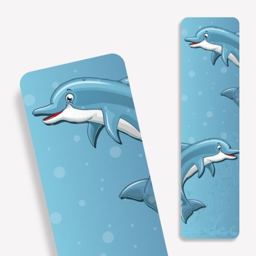 Laminiertes Lesezeichen mit Delphin Motiv - perfekt für Kinder!