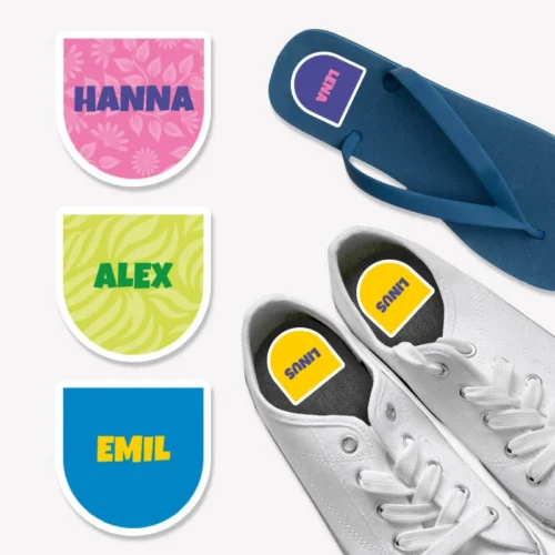 Halbkreis Schuhaufkleber – stylische Deko für Sneaker & Co. | Schuhsticker für individuelles Design, für Kita und Schule